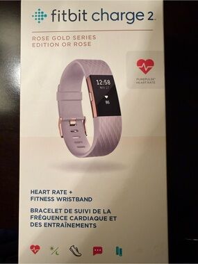 Fitbit Charge 2 Rose Gold Special Edition + Metal Band